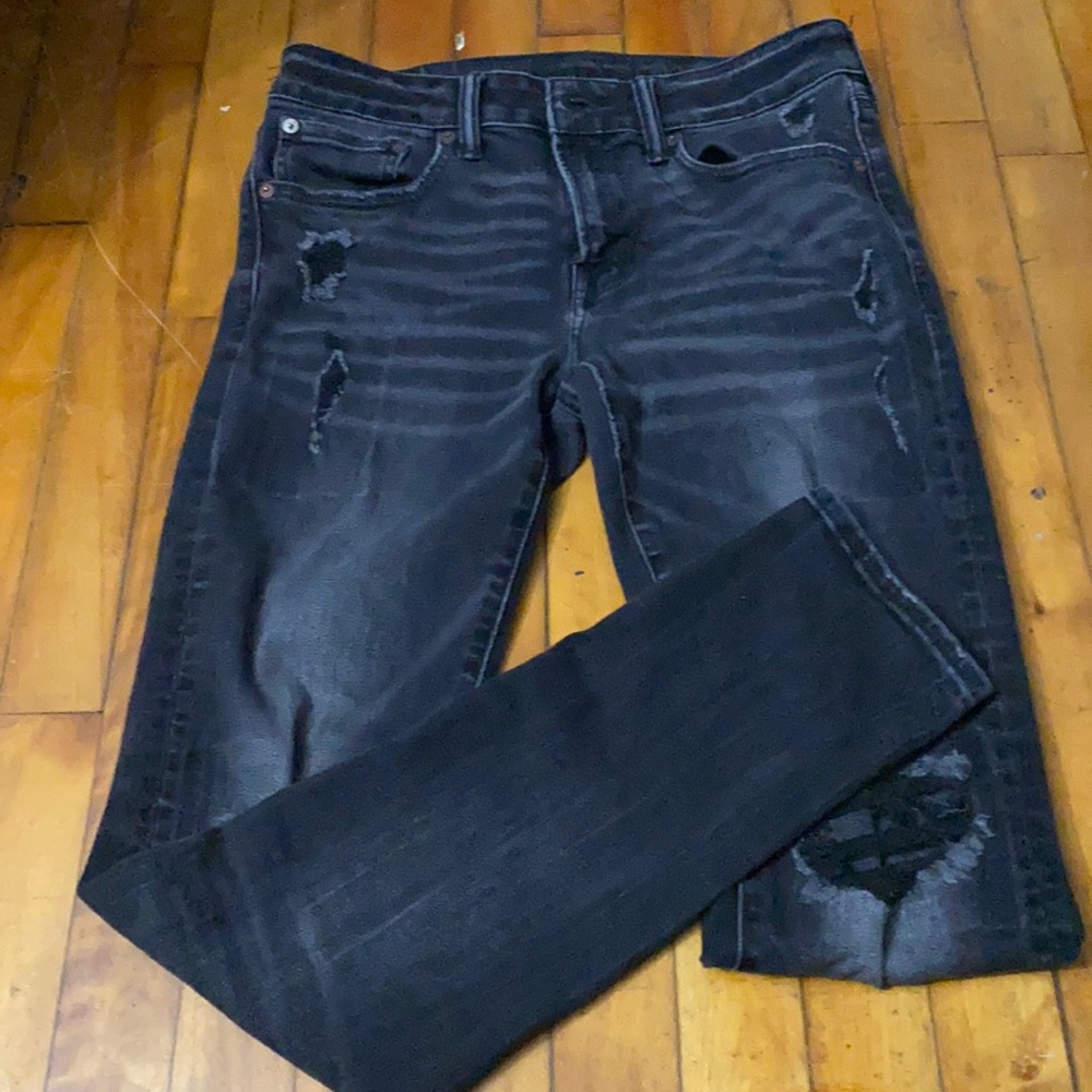 Black ripped jeans